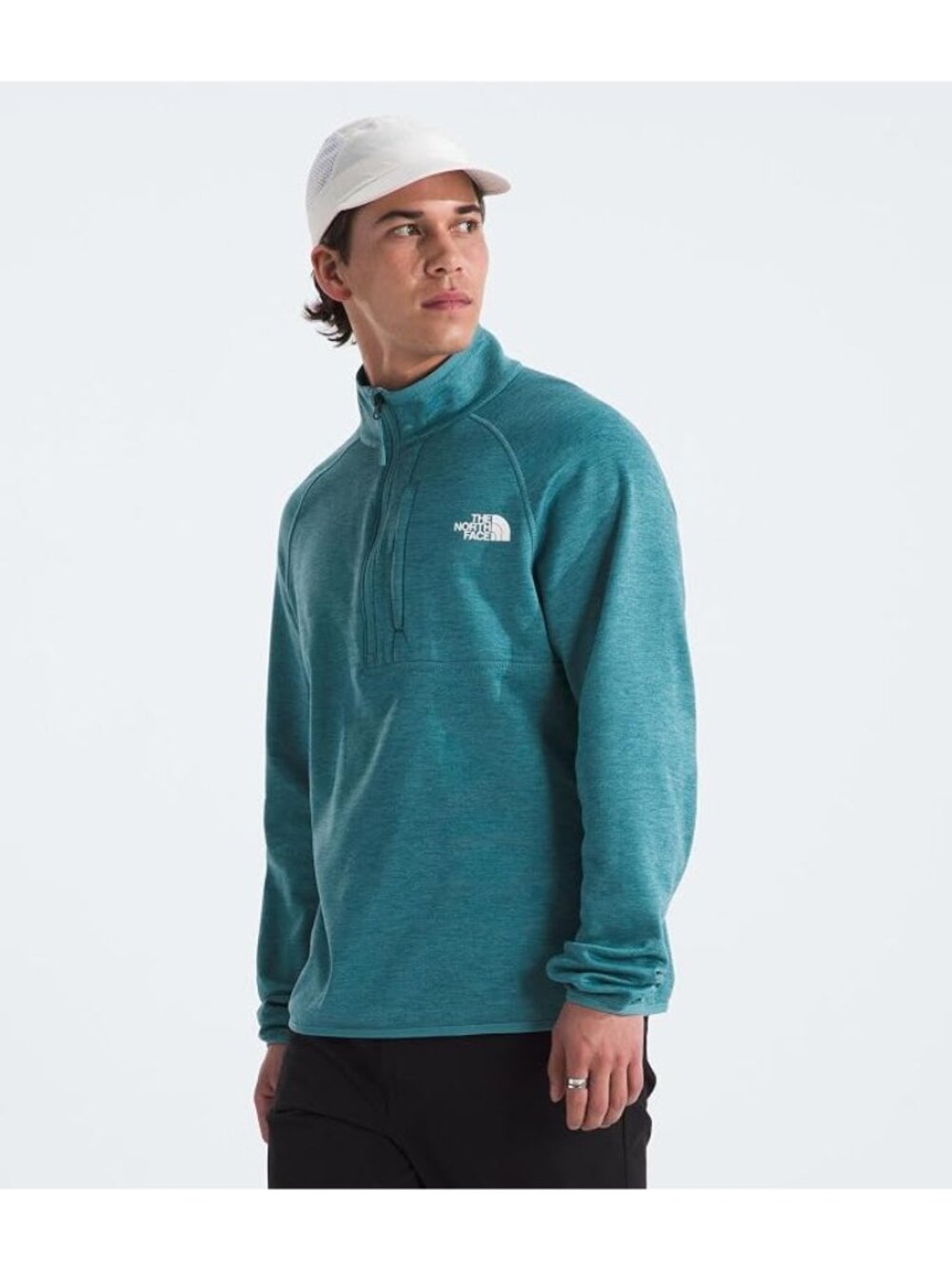 The North Face Canyonlands Large Half Zip Pullover Long Sleeve Aqua Fleece NEW - Picture 7 of 8